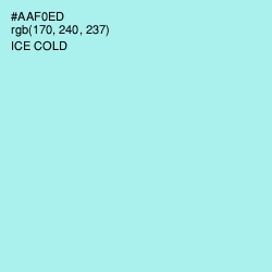 #AAF0ED - Ice Cold Color Image